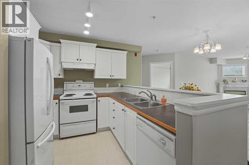 208, 6118 53 Avenue, Red Deer, AB - Indoor Photo Showing Kitchen With Double Sink