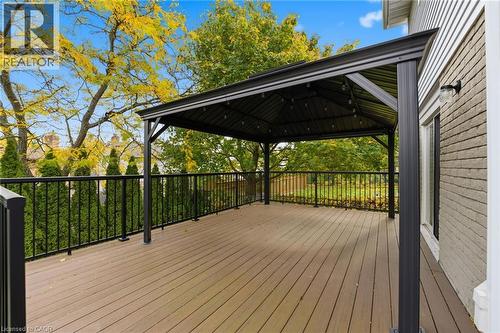 Composite deck with access from family room and dining room - 84 Chatterson Drive, Ancaster, ON - Outdoor With Deck Patio Veranda