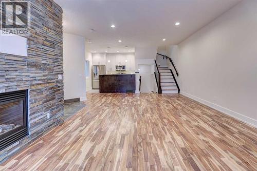 2, 308 12 Avenue Ne, Calgary, AB - Indoor With Fireplace