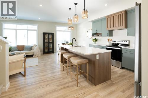 4740 Ferndale Crescent, Regina, SK - Indoor Photo Showing Kitchen With Double Sink With Upgraded Kitchen