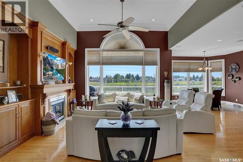 1453 Normandy Drive, Moose Jaw, SK - Indoor Photo Showing Other Room With Fireplace