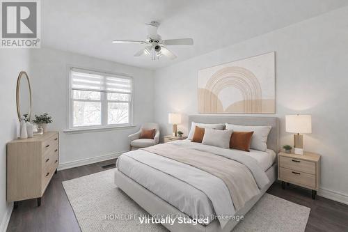 Virtually Staged Bedroom - 2443 Brookhurst Road, Mississauga, ON - Indoor Photo Showing Bedroom
