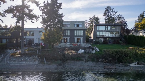 103-10393 Allbay Rd, Sidney, BC - Outdoor With Body Of Water With Deck Patio Veranda With Facade