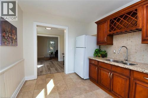 265 Hunter Street W, Hamilton, ON - Indoor Photo Showing Kitchen With Double Sink