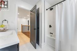 Bright & modern full bath with linen closet - 