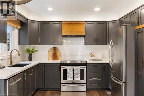 Plenty of smart, functional storage. - 391 Strawberry Crescent, Waterloo, ON - Indoor Photo Showing Kitchen With Double Sink With Upgraded Kitchen