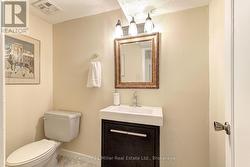 Lower level powder room - 