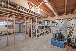 Large basement with framed room set for finishing - 
