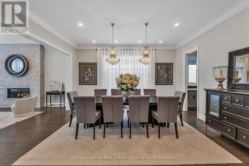 Dining Room - 1285 Mineola Gardens, Mississauga, ON - Indoor Photo Showing Dining Room With Fireplace