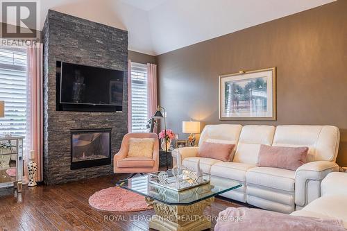 Gas fireplace and surround sound! - 1534 Haist Street, Pelham (Fonthill), ON - Indoor Photo Showing Living Room With Fireplace