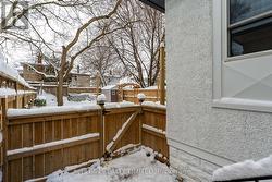 Backyard with dog courtyard in forefront - 