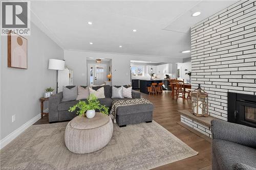 4024 River Road, Caledonia, ON - Indoor Photo Showing Living Room With Fireplace