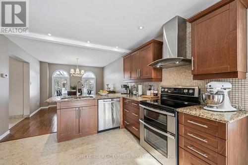 Open Concept Gourmet Kitchen and Breakfast Area - 236 O'Donoghue Avenue, Oakville, ON - Indoor Photo Showing Kitchen