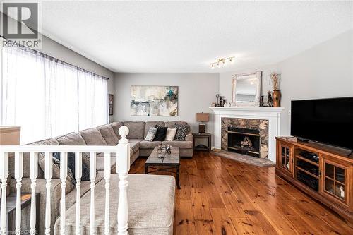 43 Buchanan Drive, Caledonia, ON - Indoor Photo Showing Living Room With Fireplace