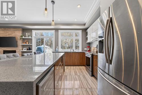 579 Foxview Place, Ottawa, ON - Indoor Photo Showing Kitchen With Fireplace With Stainless Steel Kitchen With Upgraded Kitchen