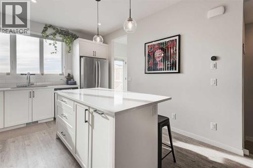 Large Island - 1969 Rangeview Drive Se, Calgary, AB - Indoor Photo Showing Kitchen With Upgraded Kitchen