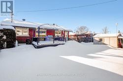 Back yard with large deck - 