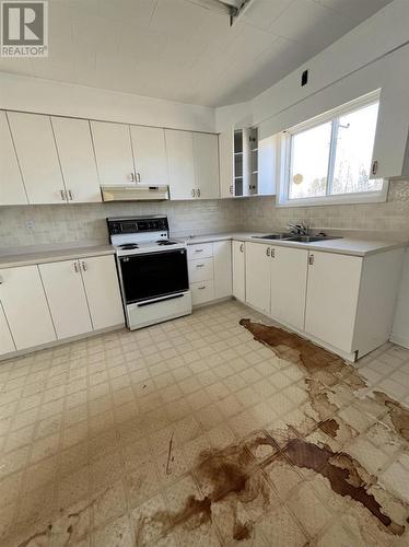 22 Low Ave, Gogama, ON - Indoor Photo Showing Kitchen With Double Sink