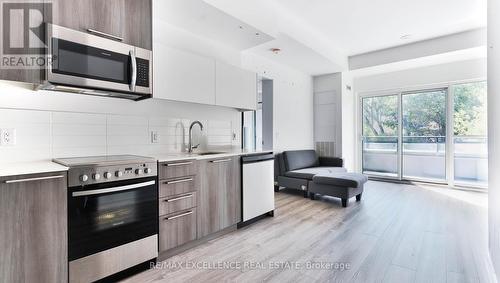 507 - 25 Neighbourhood Lane, Toronto, ON - Indoor Photo Showing Kitchen With Stainless Steel Kitchen With Upgraded Kitchen