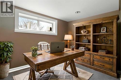 Disclaimer! This Photo is virtually staged. Basement-office room Style 1 - 284226 Township Road 254, Rural Rocky View County, AB - Indoor Photo Showing Office