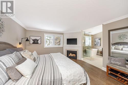 43 Newman Place, Halton Hills, ON - Indoor Photo Showing Bedroom With Fireplace
