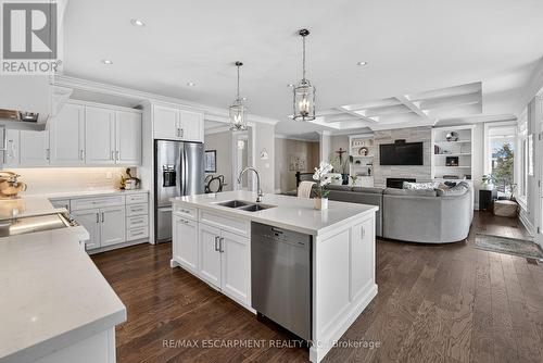 224 Mountain Road, Grimsby, ON - Indoor Photo Showing Kitchen With Double Sink With Upgraded Kitchen