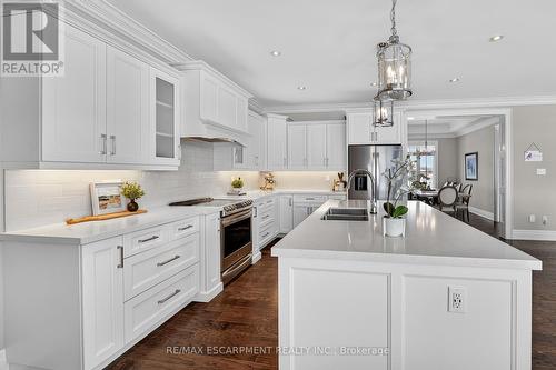 224 Mountain Road, Grimsby, ON - Indoor Photo Showing Kitchen With Double Sink With Upgraded Kitchen