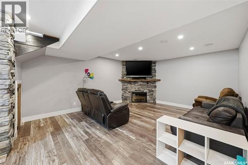 1110 Main Street N, Watrous, SK - Indoor With Fireplace