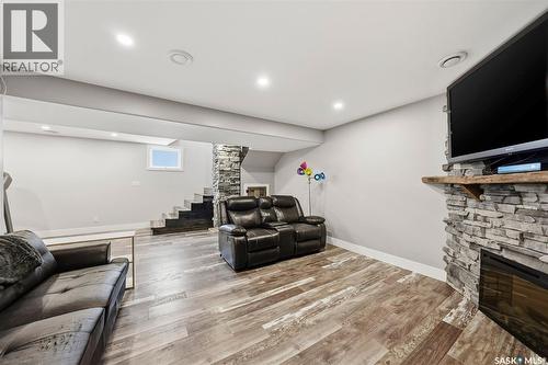 1110 Main Street N, Watrous, SK - Indoor With Fireplace