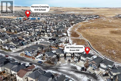 Quick Walk from K-8 School - 382 Williamstown Green Nw, Airdrie, AB - Outdoor With View