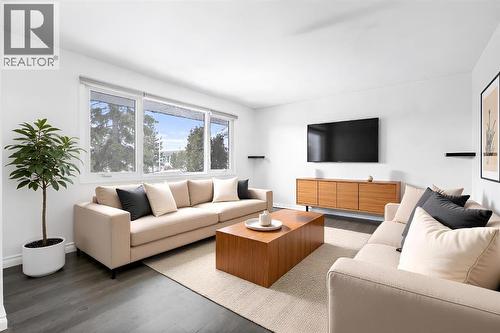 Virtual Staging - 724 Pinecliff Road Ne, Calgary, AB - Indoor Photo Showing Living Room