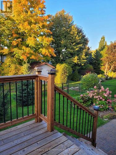 Private and treed backyard - 29 Ridge Creek Drive, Meaford, ON - Outdoor With Deck Patio Veranda