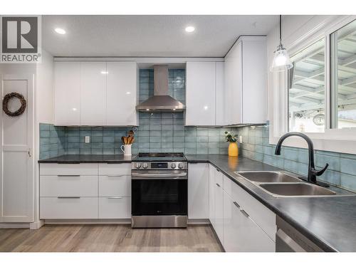 Custom kitchen - 865 Theodora Road, Kelowna, BC - Indoor Photo Showing Kitchen With Double Sink With Upgraded Kitchen