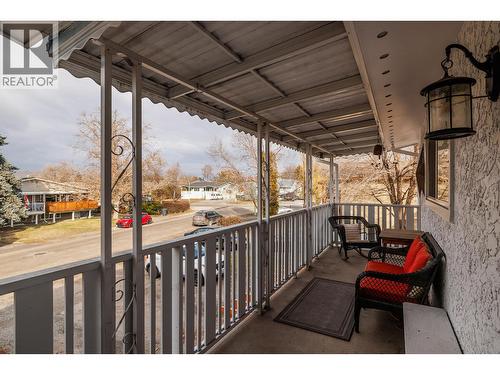 Front sundeck from second floor - 865 Theodora Road, Kelowna, BC - Outdoor With Deck Patio Veranda With Exterior