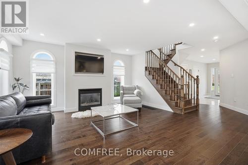 61 Evergreens Drive, Grimsby (Grimsby West), ON - Indoor Photo Showing Living Room With Fireplace