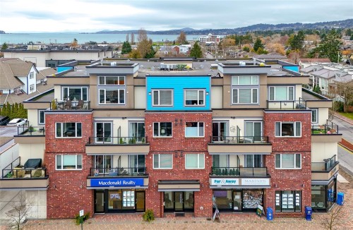 402-2409 Bevan Ave, Sidney, BC - Outdoor With Balcony With Facade