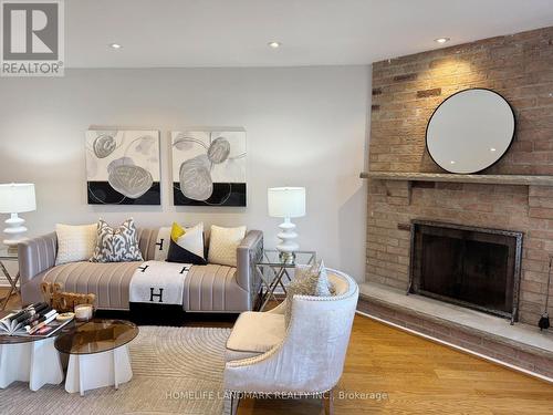 5159 Sunray Drive, Mississauga, ON - Indoor Photo Showing Living Room With Fireplace