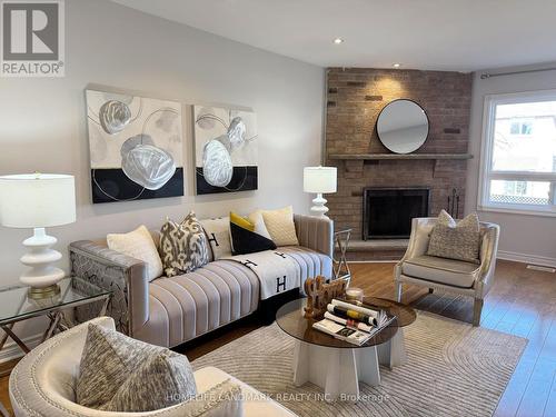 5159 Sunray Drive, Mississauga, ON - Indoor Photo Showing Living Room With Fireplace