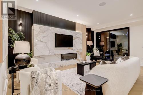 33 Twelfth Street, Toronto, ON - Indoor Photo Showing Living Room With Fireplace