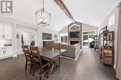 221 Blackhorse Drive, North Grenville, ON - Indoor Photo Showing Dining Room With Fireplace