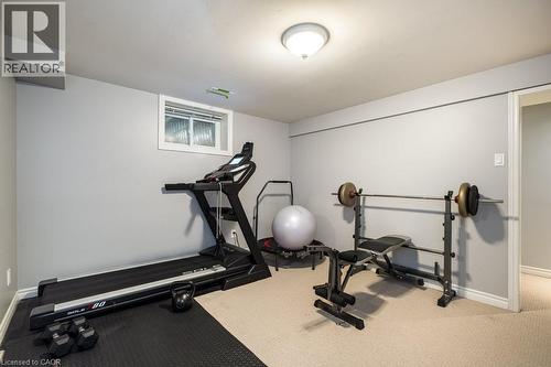 Workout area with baseboards and carpet flooring - 330 Strathcona Drive, Burlington, ON - Indoor Photo Showing Gym Room