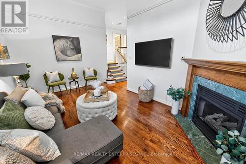 336 Oakridge Court, Oakville, ON - Indoor Photo Showing Living Room With Fireplace