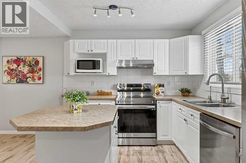 115, 4810 40 Avenue Sw, Calgary, AB - Indoor Photo Showing Kitchen With Double Sink