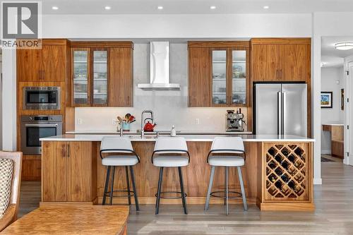 402, 21 Lebel Crescent Nw, Calgary, AB - Indoor Photo Showing Kitchen With Upgraded Kitchen