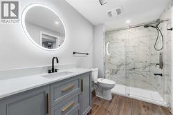 Four-piece bathroom located in the basement. - 