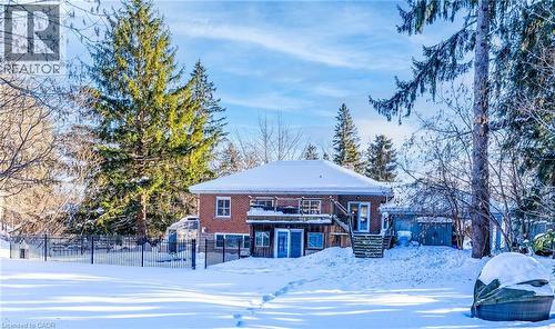 Backyard view to pool, patio and house - 3 Fallsview Road, Hamilton, ON - Outdoor With Deck Patio Veranda