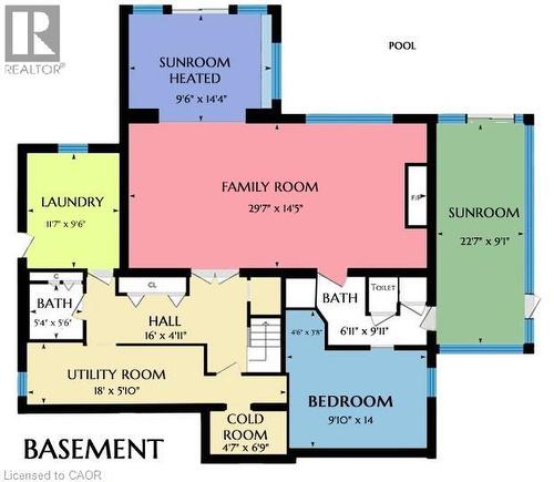 Basement floorplan - 3 Fallsview Road, Hamilton, ON - Other
