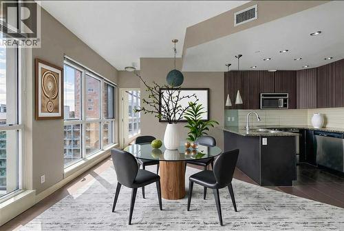 Dining Room - Virtually Staged - 701, 788 12 Avenue Sw, Calgary, AB - Indoor