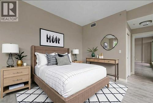 Large Bedroom - Virtually Staged - 701, 788 12 Avenue Sw, Calgary, AB - Indoor Photo Showing Bedroom