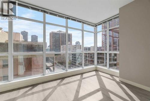 City View from Bedroom - 701, 788 12 Avenue Sw, Calgary, AB - Indoor